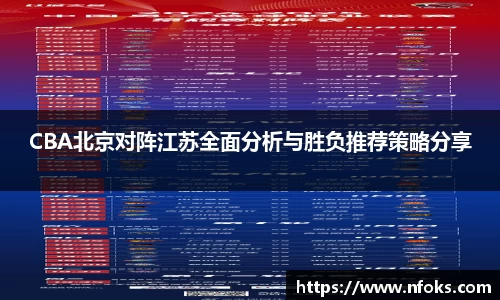 CBA北京对阵江苏全面分析与胜负推荐策略分享